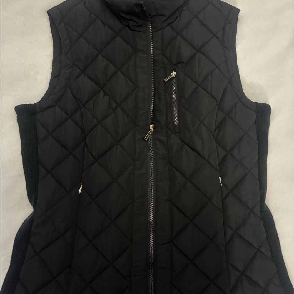Calvin Klein Black Quilted Zip Vest